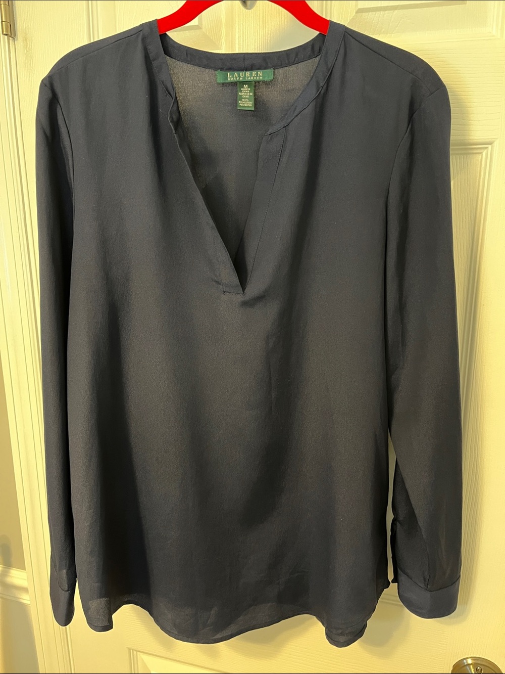 Lauren Ralph Lauren Navy Top. Size M